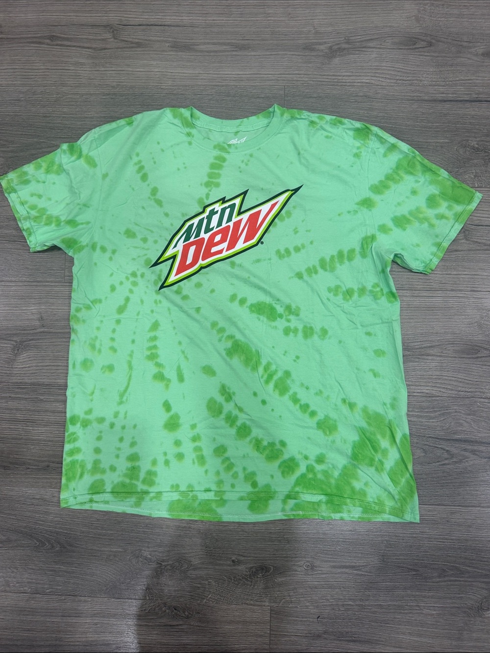 MTN Dew Green Tye Dye Tee Shirt Men’s Size XXL